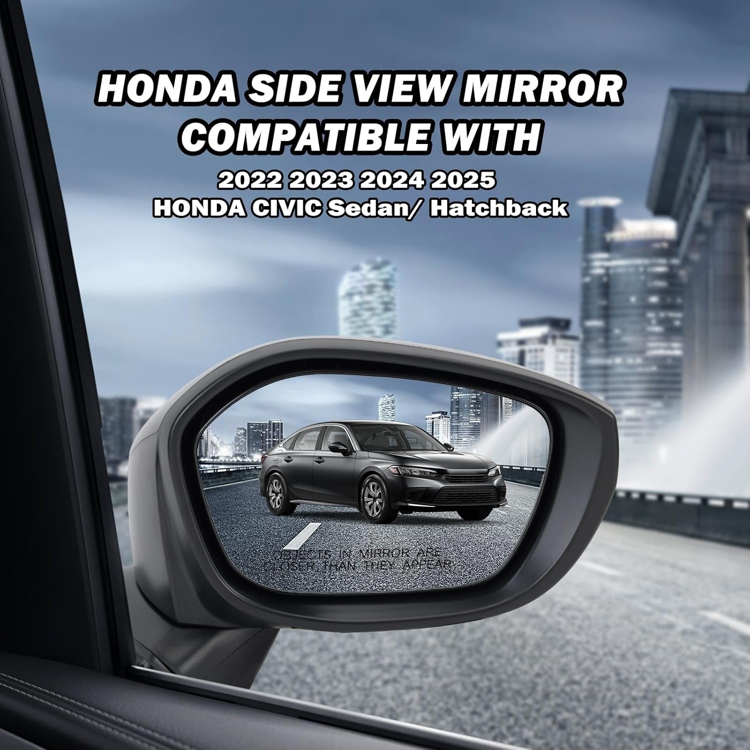 For Honda Civic 2022-2025 Right Passenger Side Mirror Power Heated Signal BSM