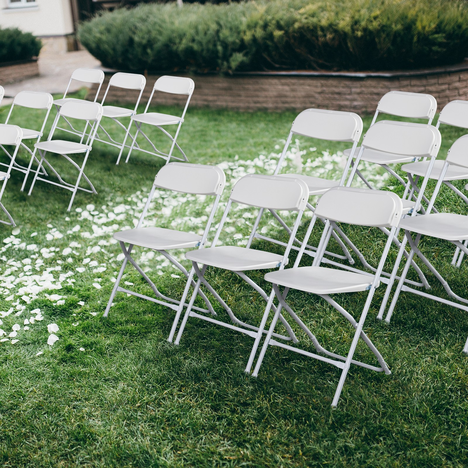 6-10PCS Wedding Party Event Quality Commercial Plastic Stackable Folding Chairs
