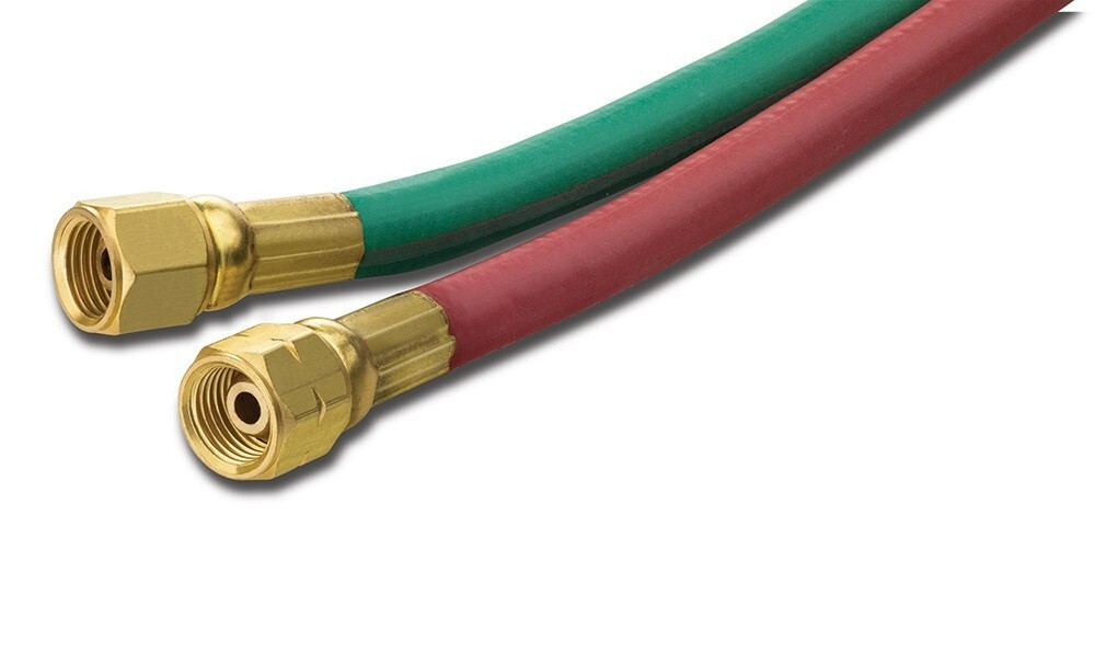 Oxy-Fuel Twin Welding Hose T Grade 1/4″ ID, 100FT B B 9/16-18 Size Fittings