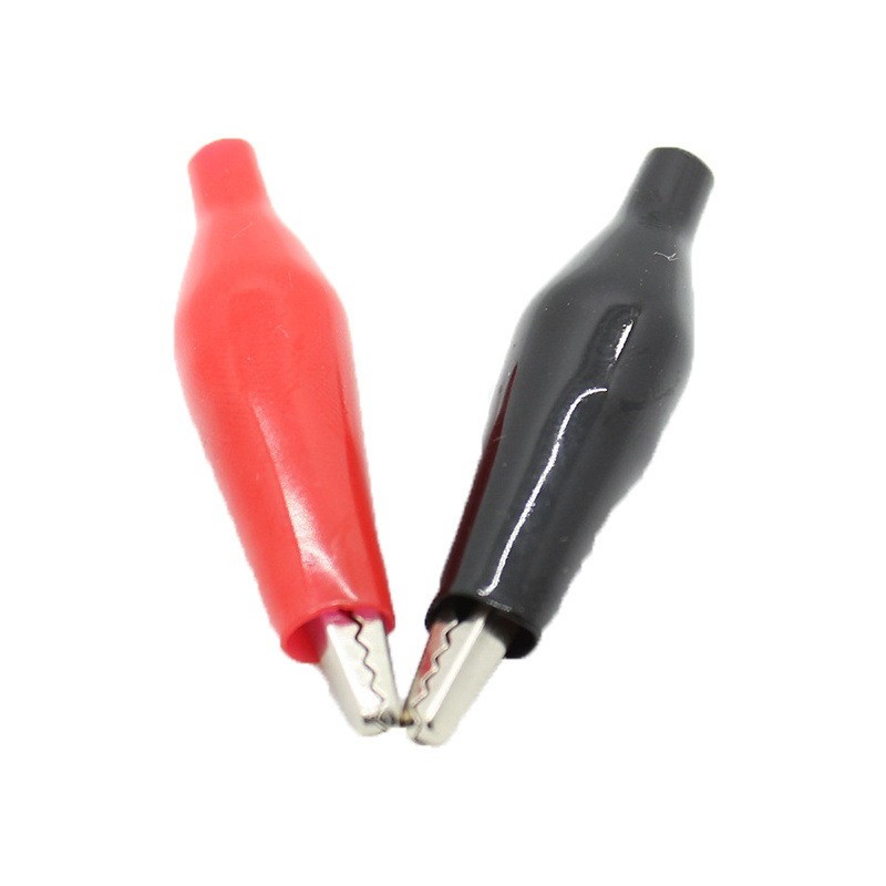 10PCS Insulated Alligator Clips Test Probe Lead Crocodile Clamps Red+Black 28mm