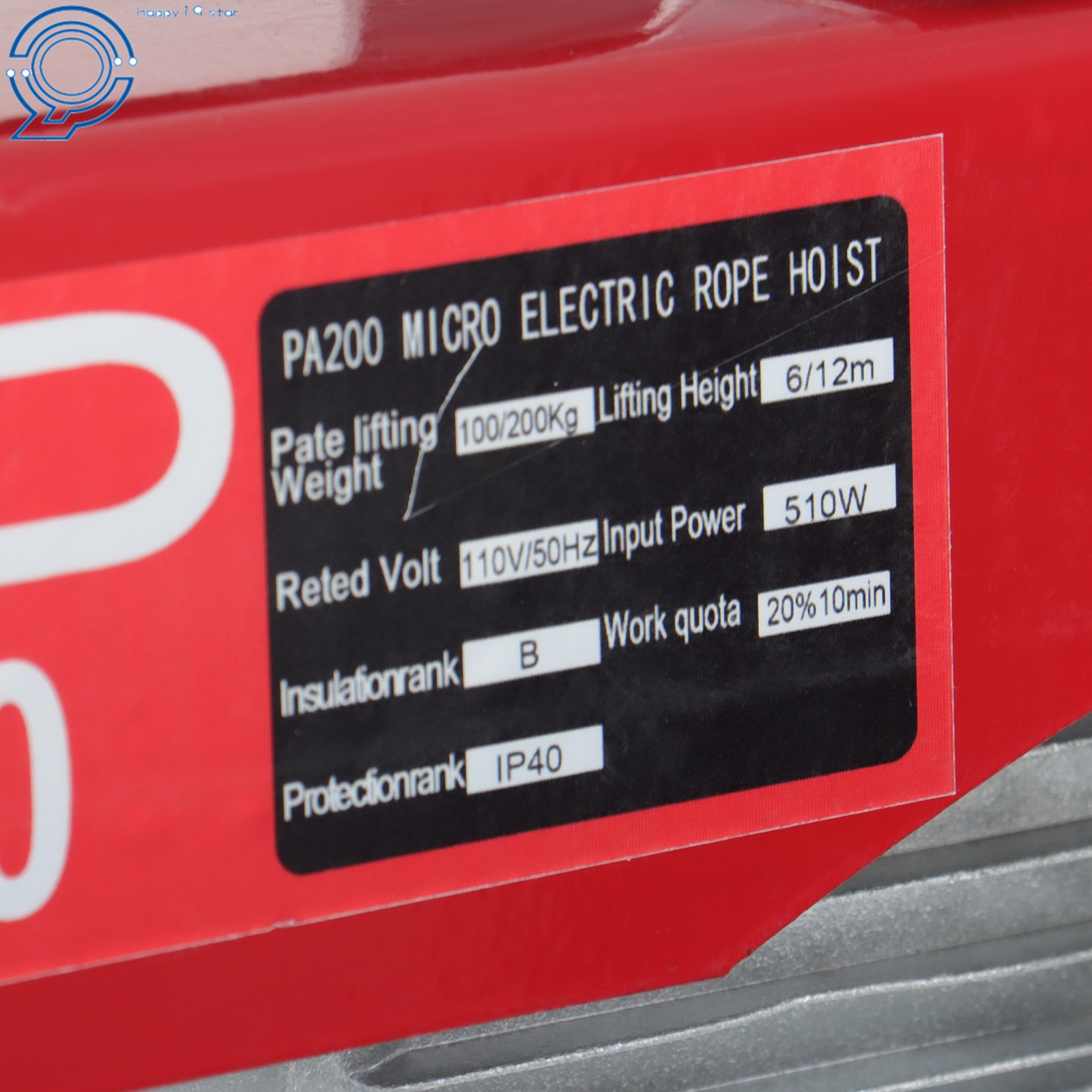 Electric Hoist, 110V 440 Lbs Winch with 6.6ft Remote Control Height 20-40ft