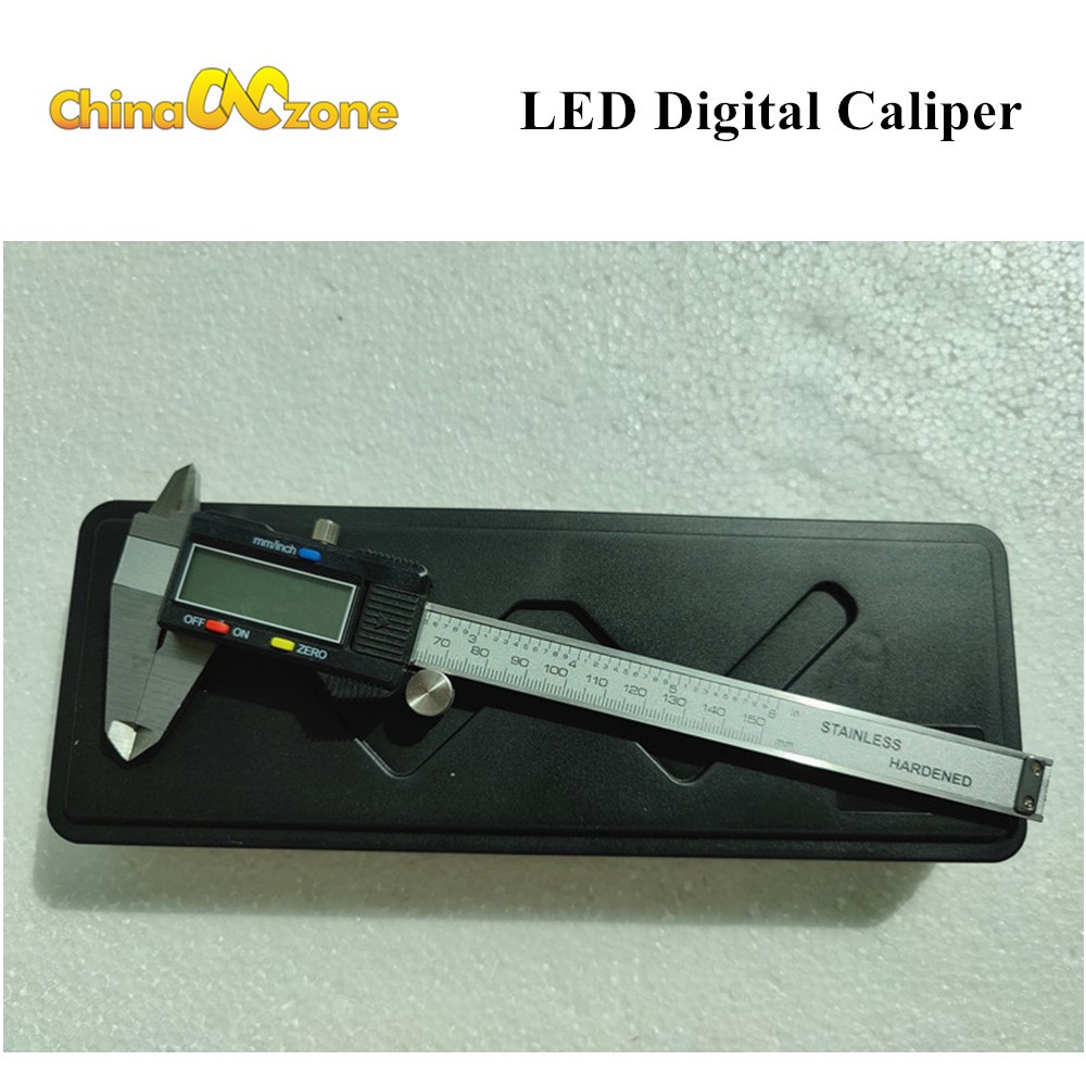 150mm Digital Caliper Vernier Micrometer Electronic Ruler Gauge Stainless Black