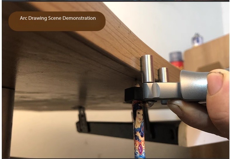 Woodworking DIY Dual-Purpose Straight & Curved Line Marker Parallel Line Marker