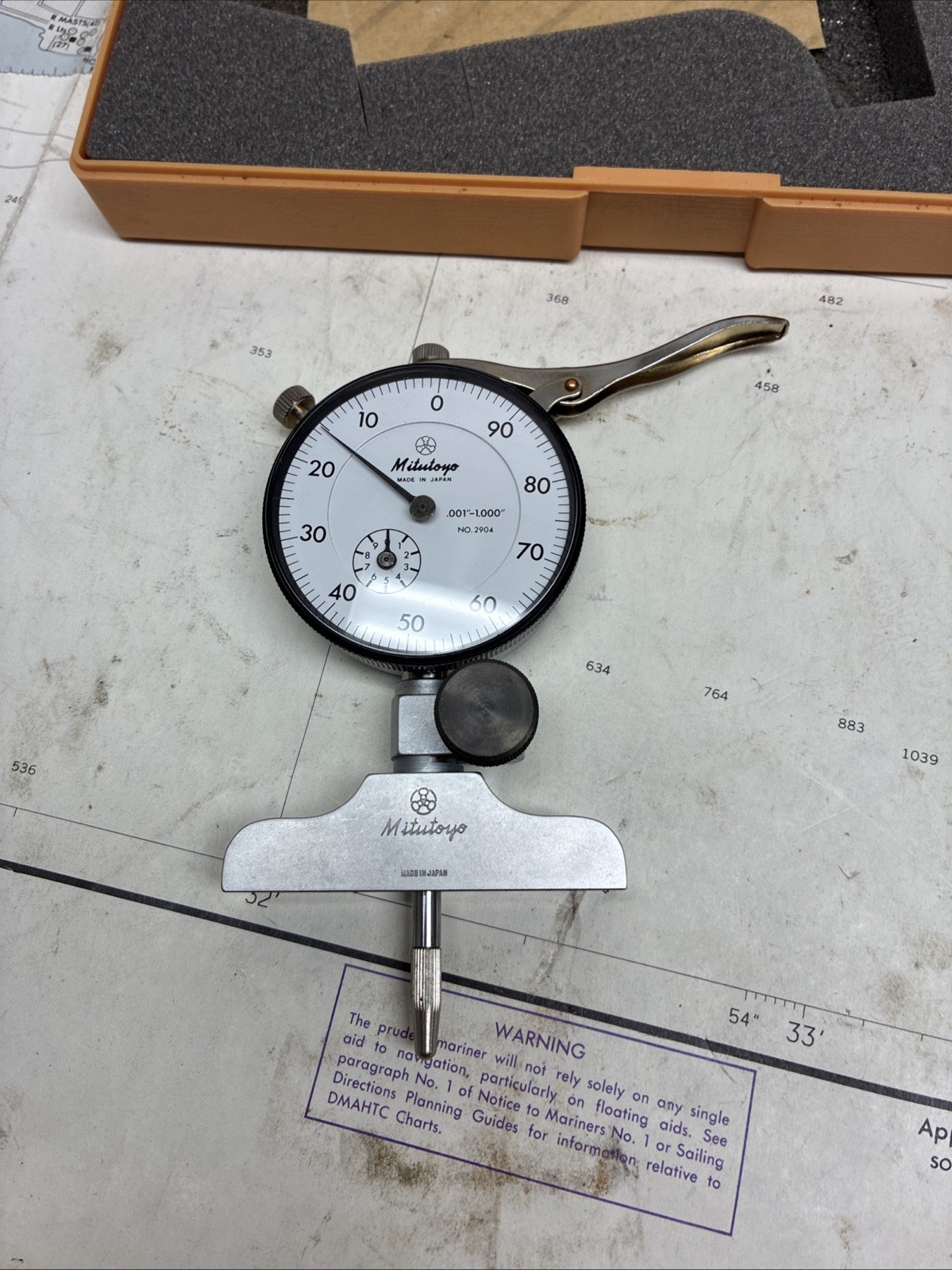Mitutoyo No. 2904 Dial Depth Gage Machinist Tools Code 7217 2.5”-8”