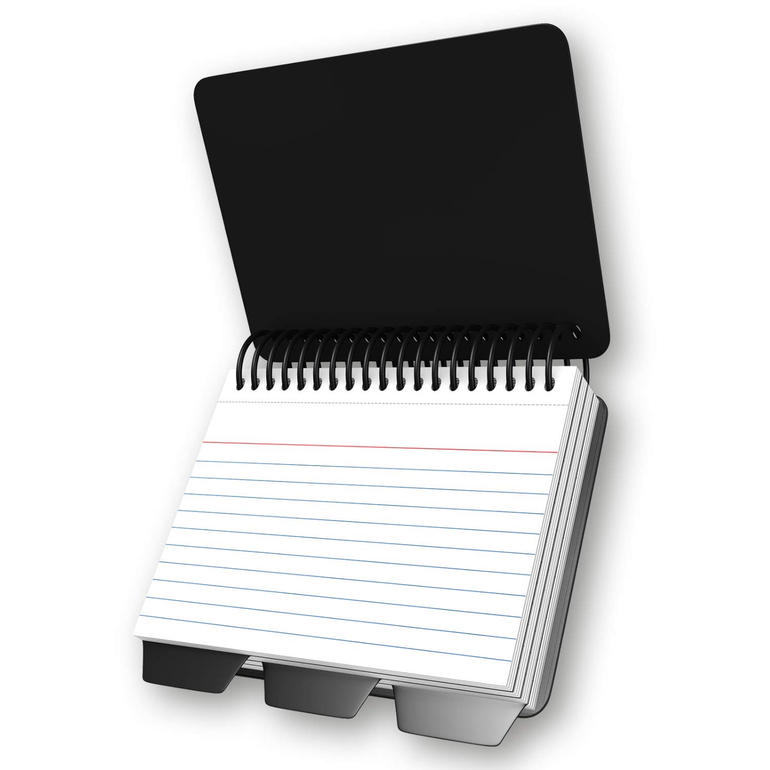 iScholar Index Card Book, Poly Wire, 3 Tabs, Color Will 3×5 inches, Clear