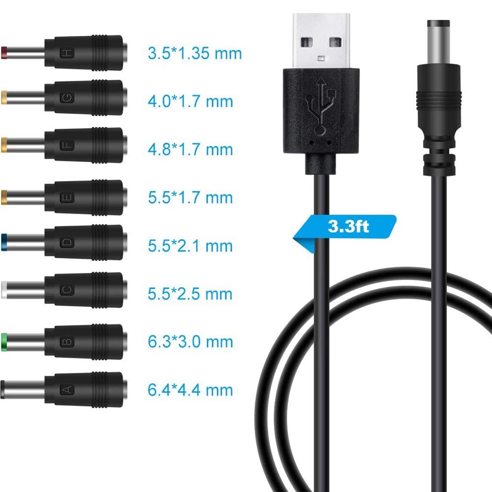USB to DC Power Adapter Cable 5V to 12V Voltage Converter 2A Max