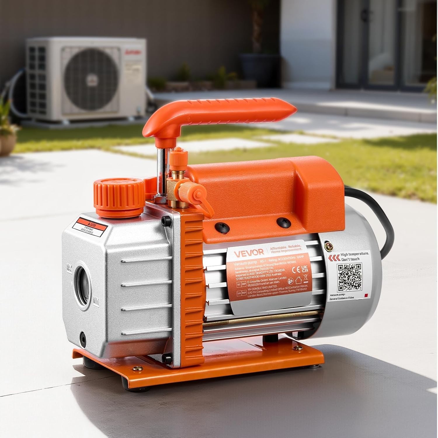 Efficient 1/4 HP Rotary Vane Vacuum Pump – Ideal for Automotive AC & HVAC Repair