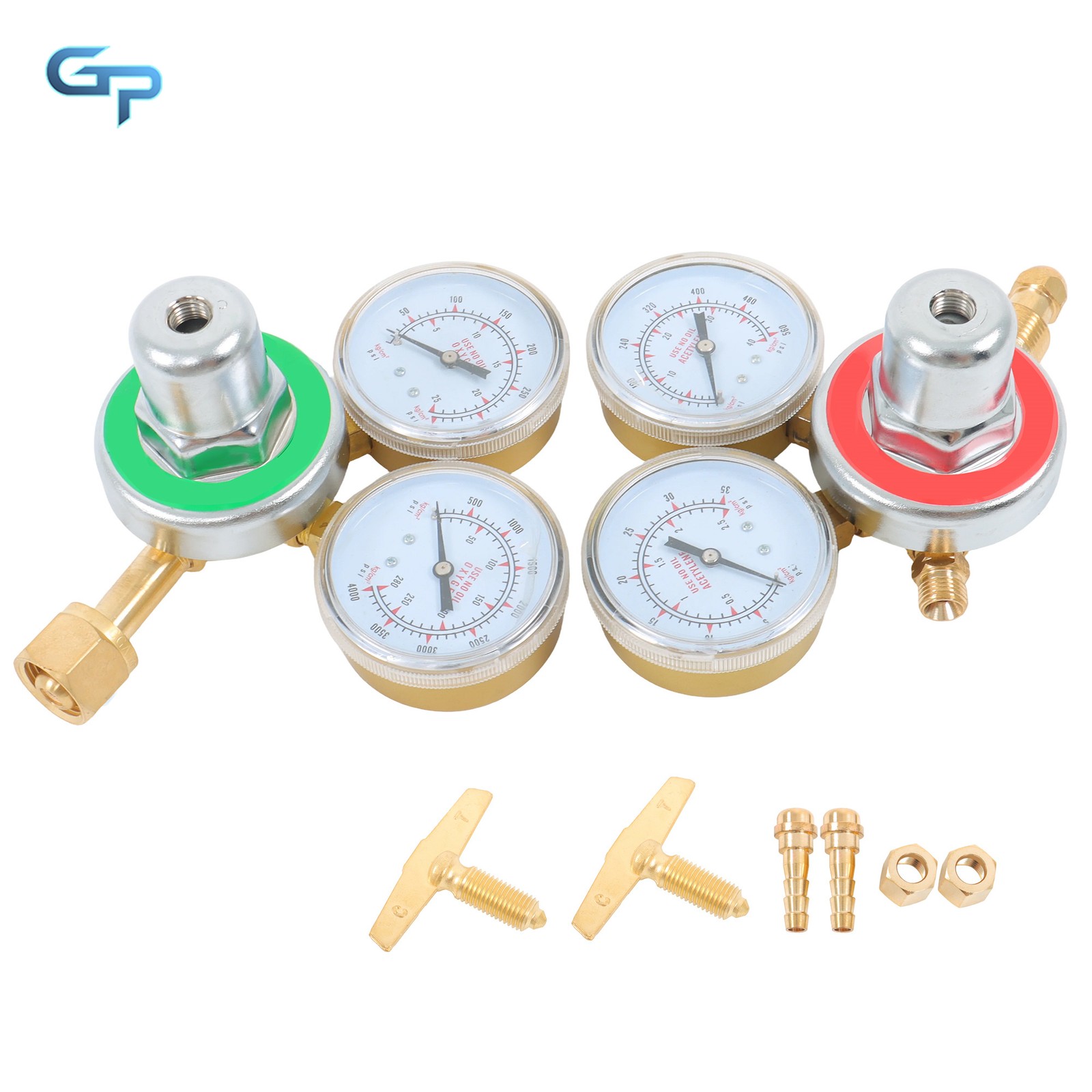 Solid Brass OXYGEN ACETYLENE Regulators 4 Welding Fit Gas Torch Cutting