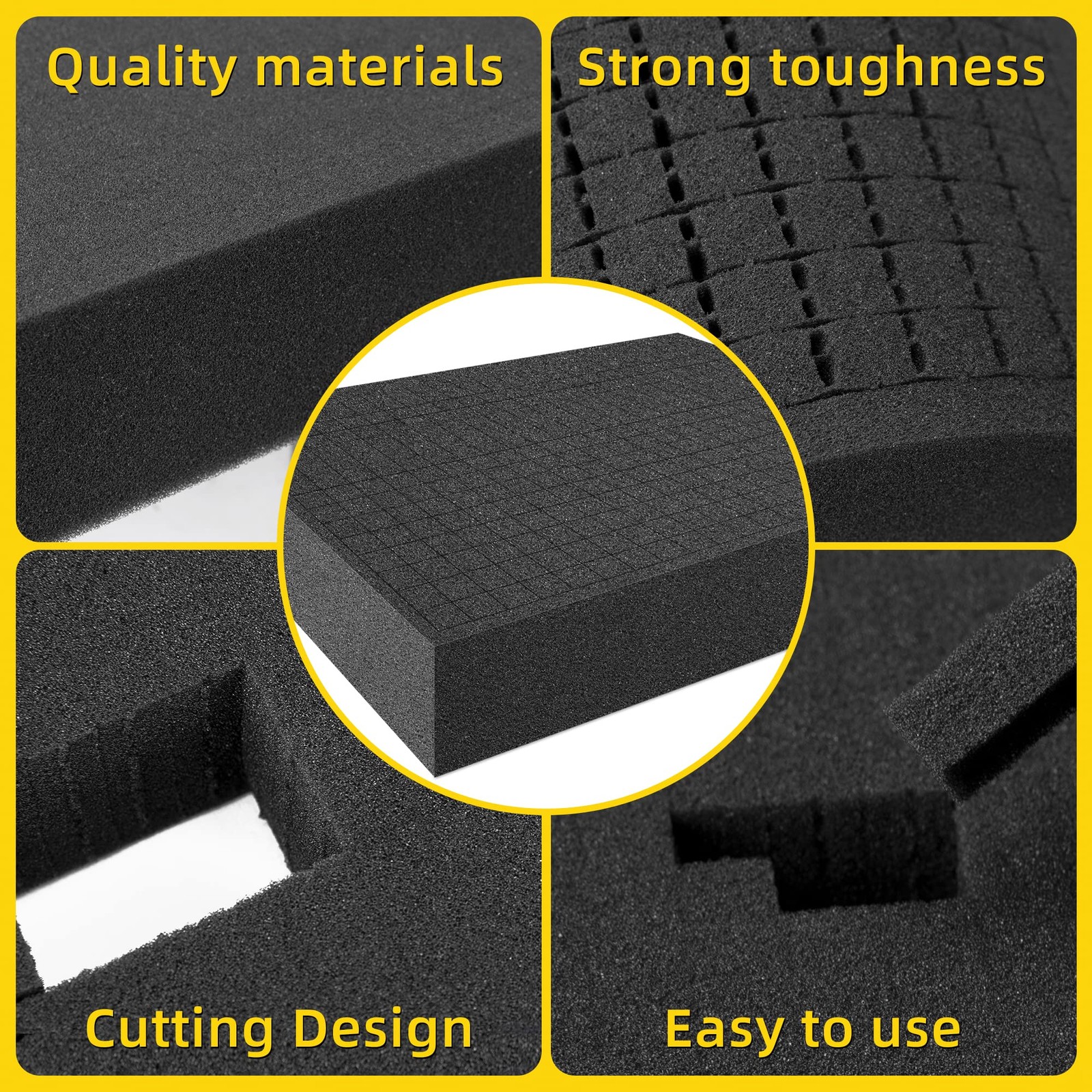 4 PCS Pick Apart Foam Insert- 2 Size Pick and Pluck Foam- Pluck Pre Cube Sheet
