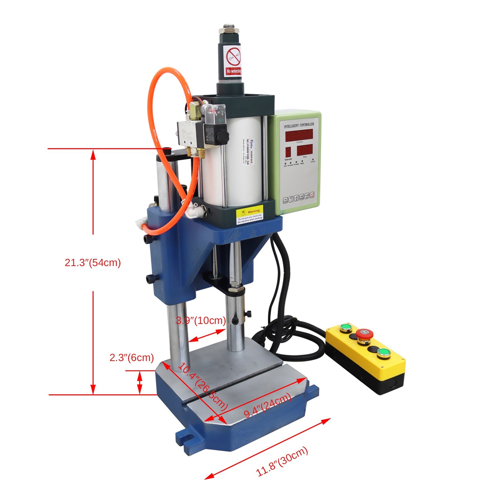 110V 1102lb/500kg Pneumatic Punch Press Machine with Controller 0.6Mpa-0.8MPa