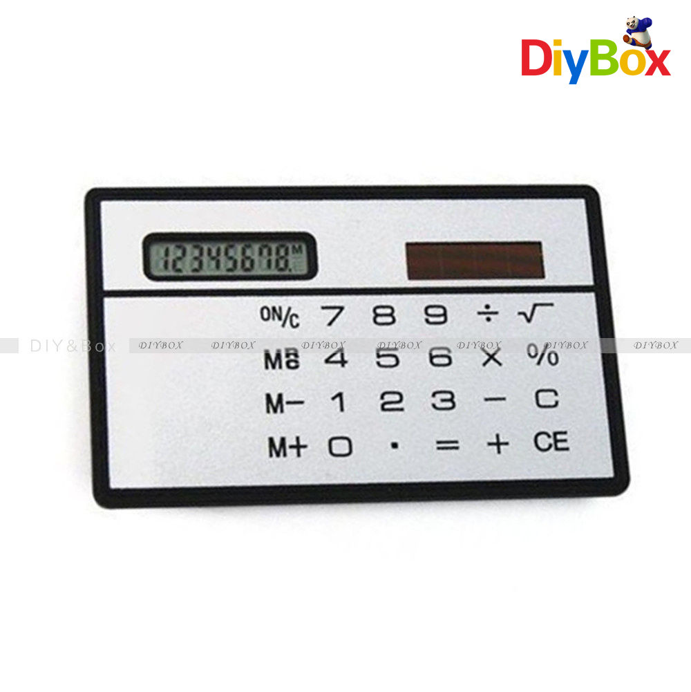 8 Digits Ultra Thin Mini Slim Credit Card Solar Power Pocket Calculator