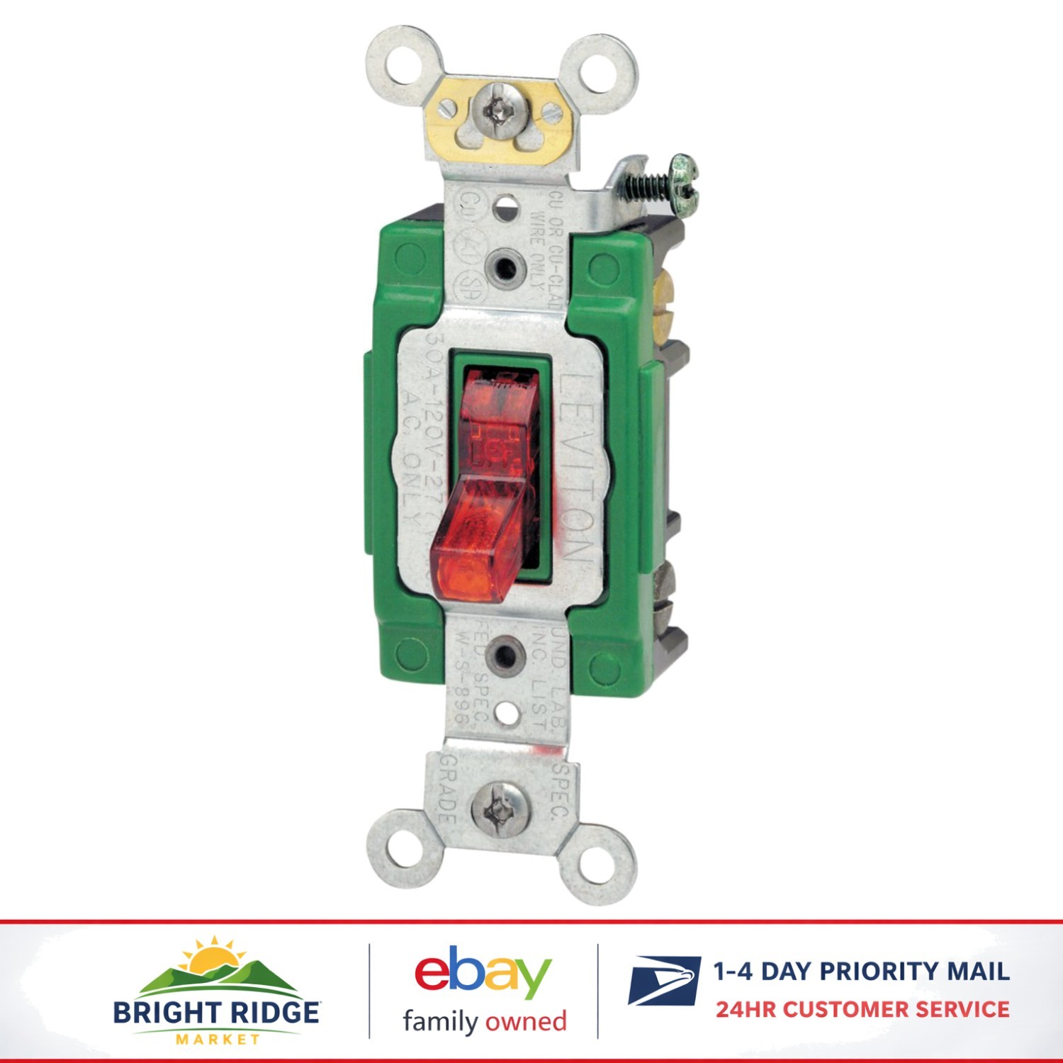Durable Metal Toggle Switch with Pilot Light for Fans and Industrial Equipment