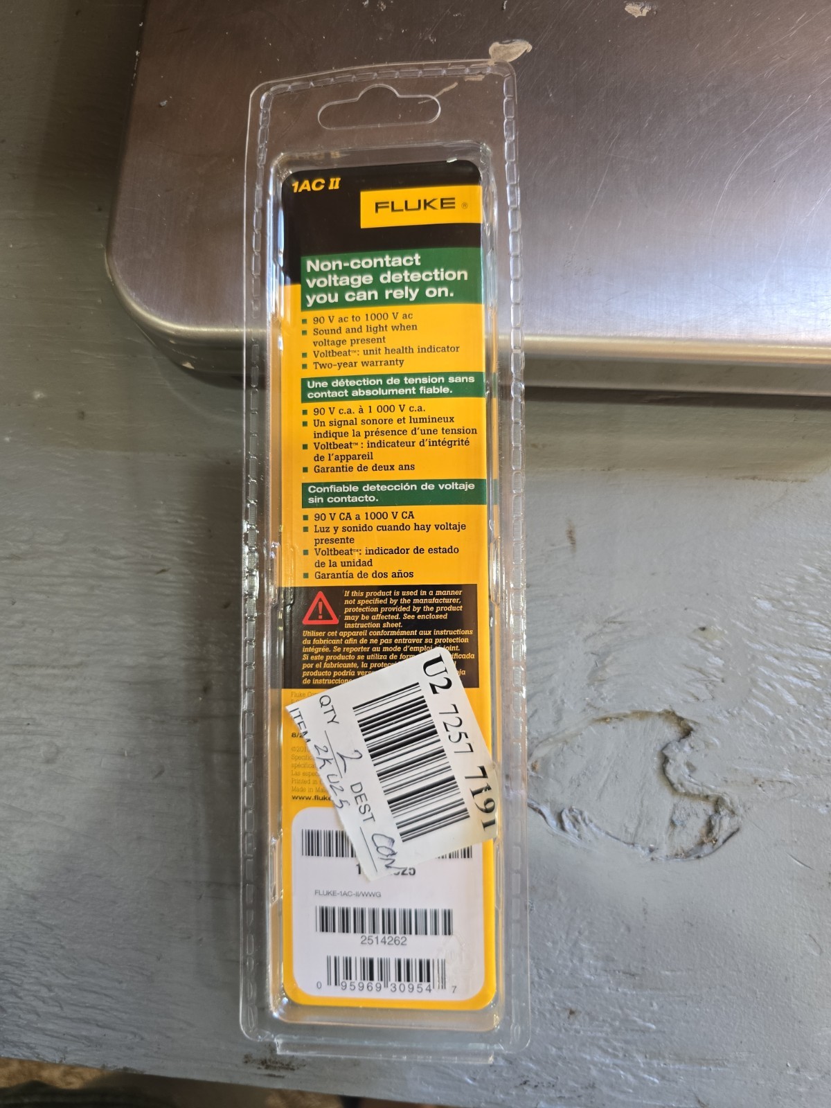 Fluke 1AC-C2 II VoltAlert Non-contact 90~1000V AC Voltage Detector Tester 4165