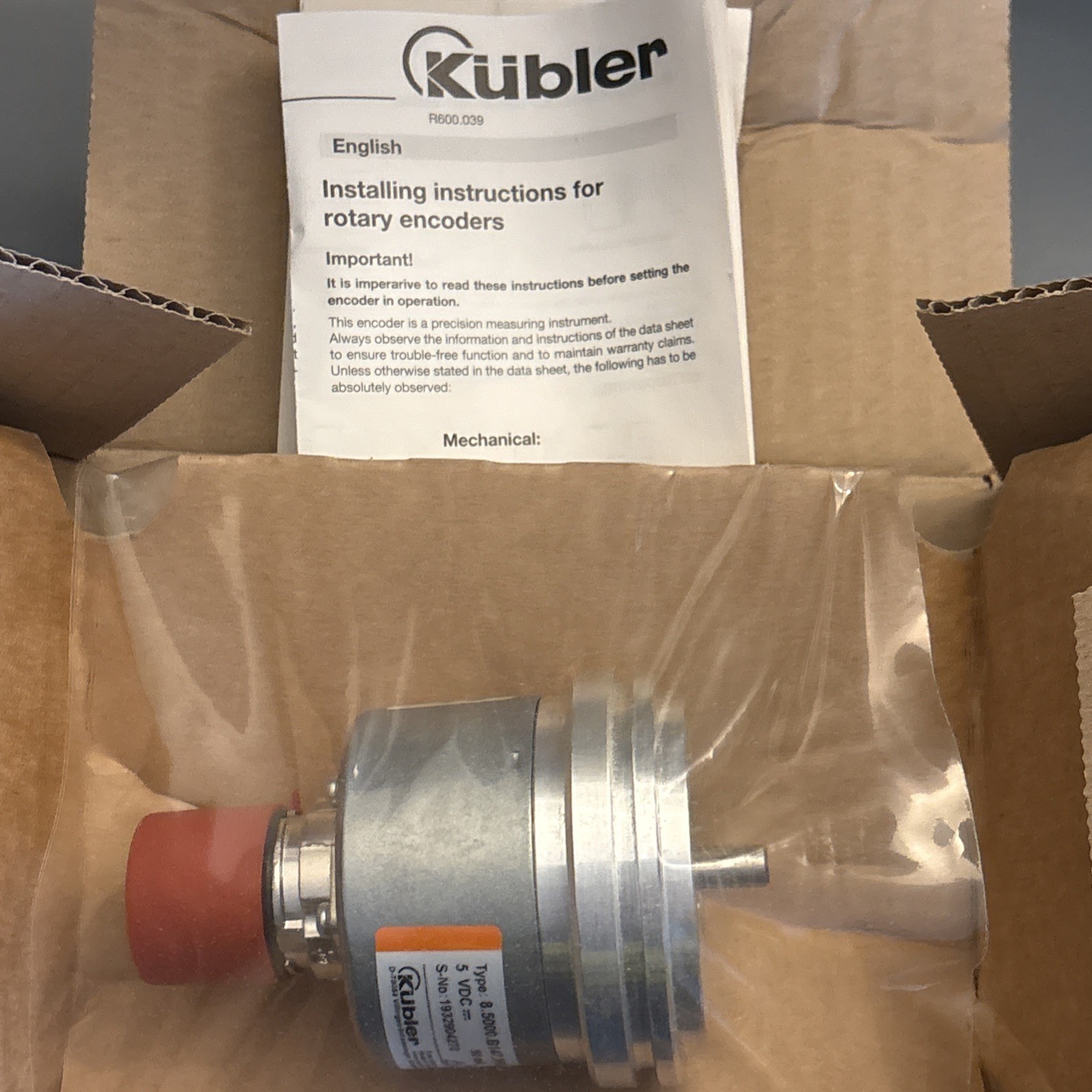 Kubler Sendix 5000 series Incremental Encoder 3600 PPR 8.5000.B147.3600