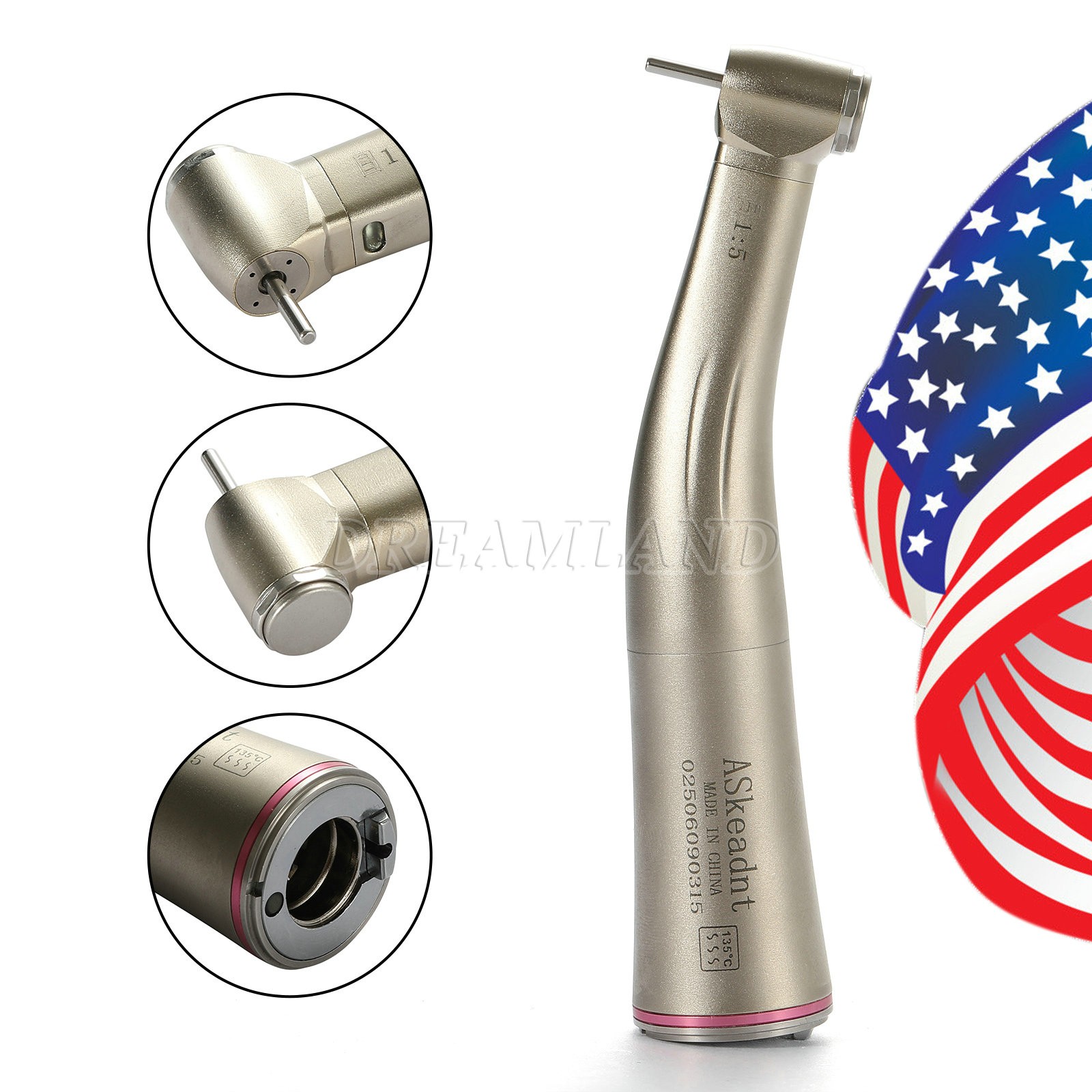 ASkeadnt Mini Head High Speed Attachment Contra Angle 1:5 Electric