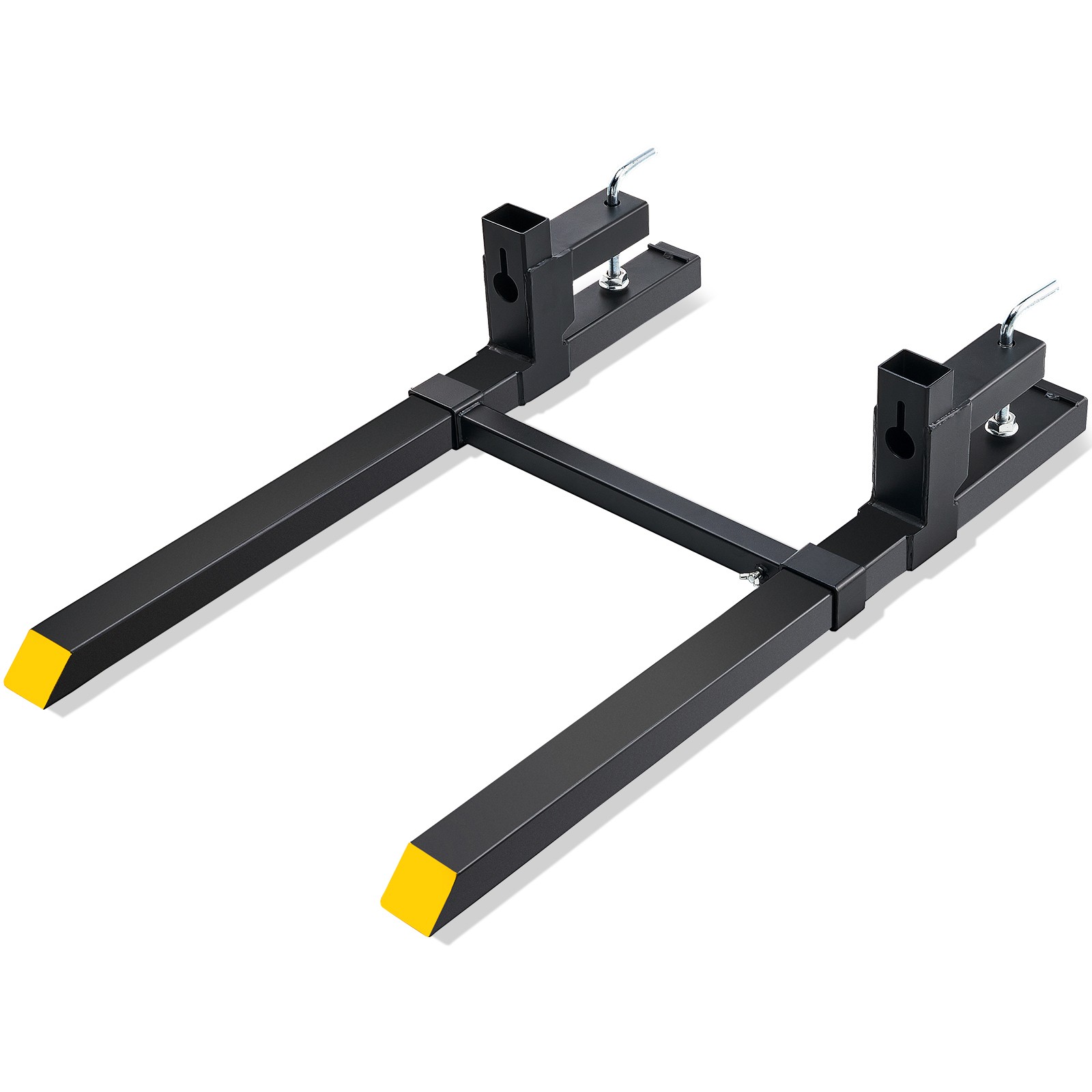 VEVOR Clamp On Pallet Forks 2000lbs Tractor Forks 43″ Adjustable Bucket Forks