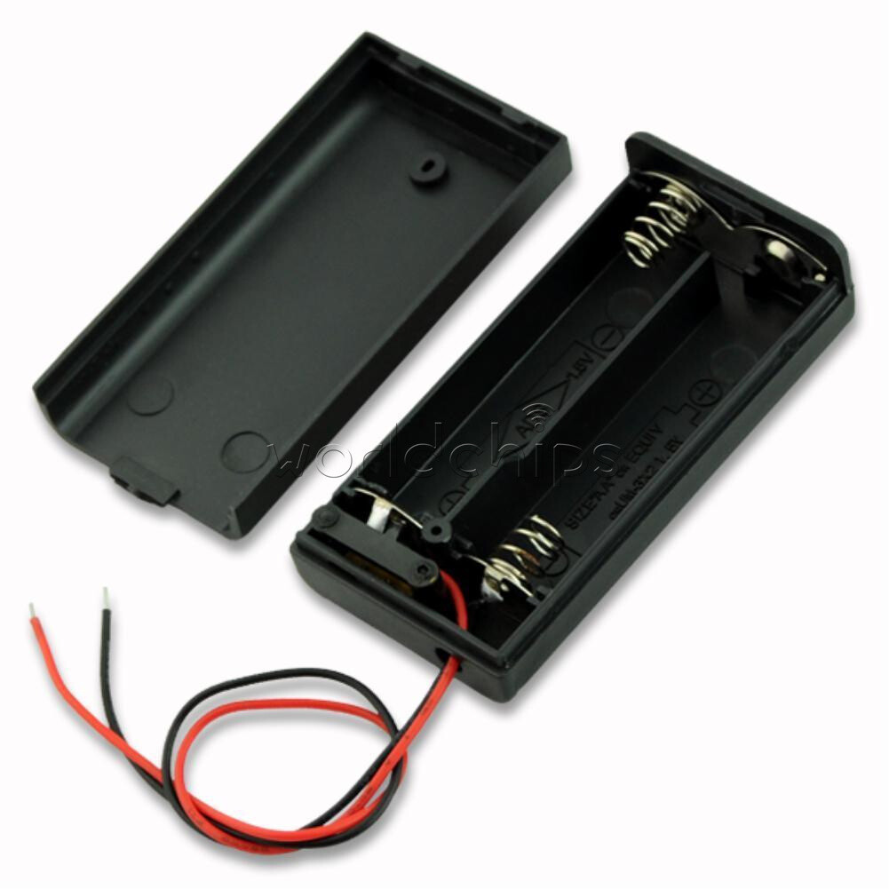 1-10Piece AA 2A Battery Holder Box Case With ON/OFF Switch Cover For 2AA Battery
