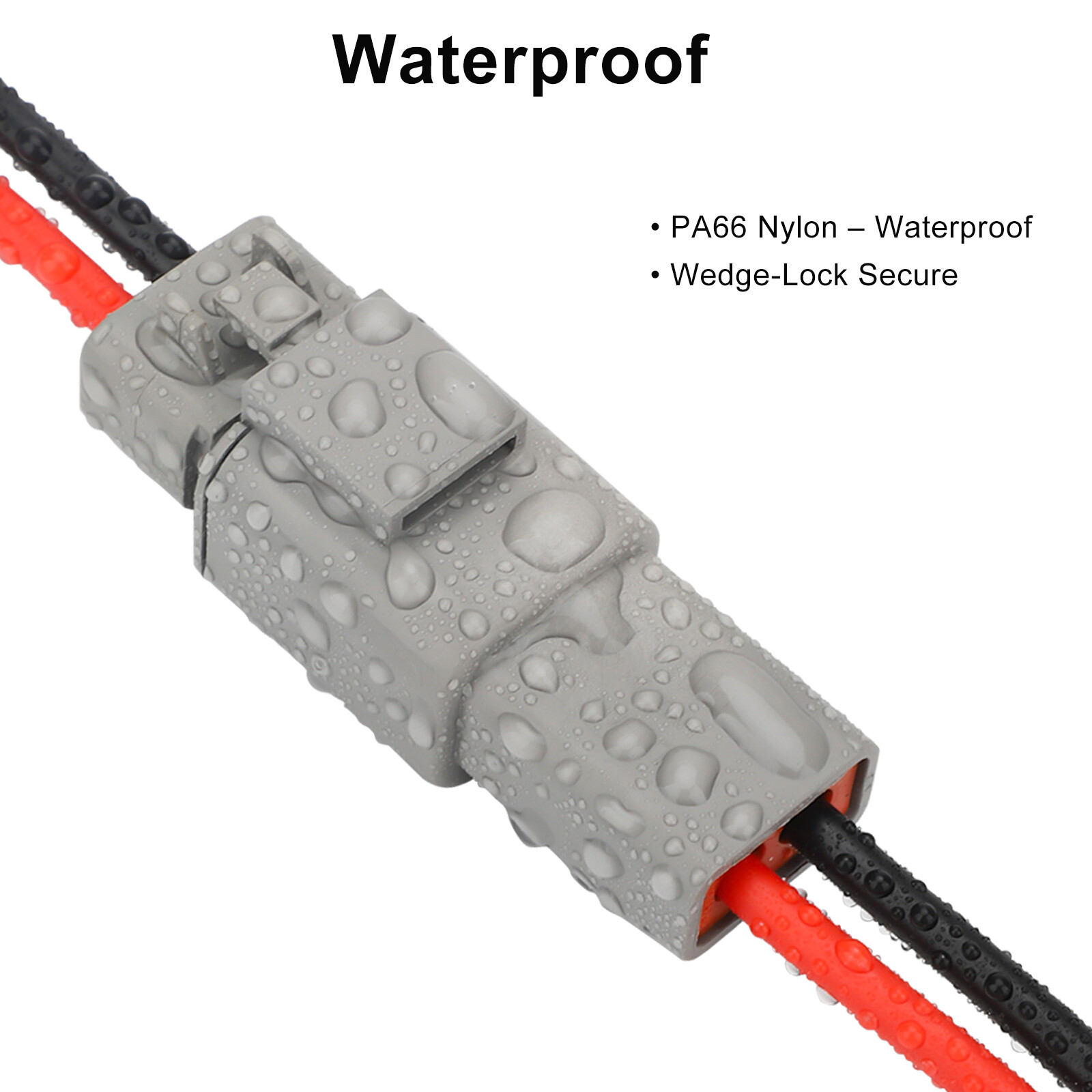 4 Pairs DTP 2 Pin Plug Waterproof Connector w/ 1FT 12AWG Wire for Car Truck Boat