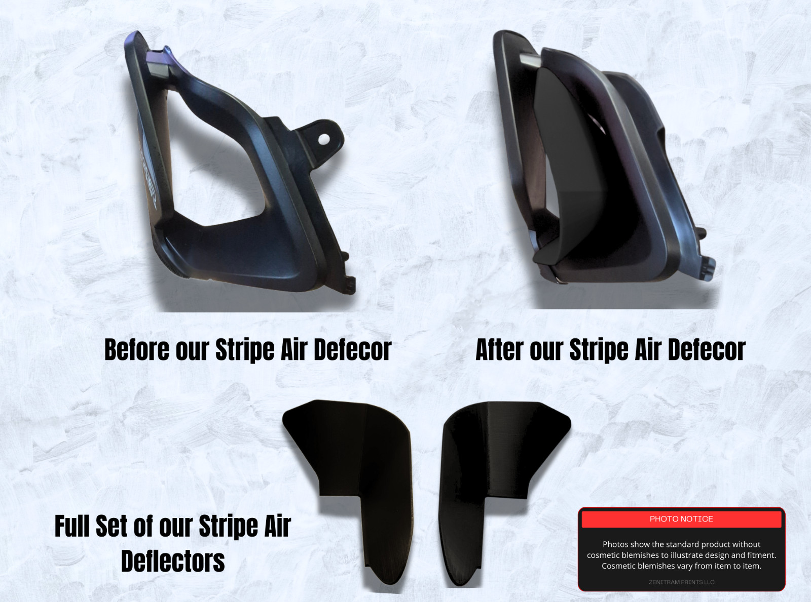 Stripe Series Air Deflectors Triumph Tiger 850/900 2020-2024 | Cosmetic Blem