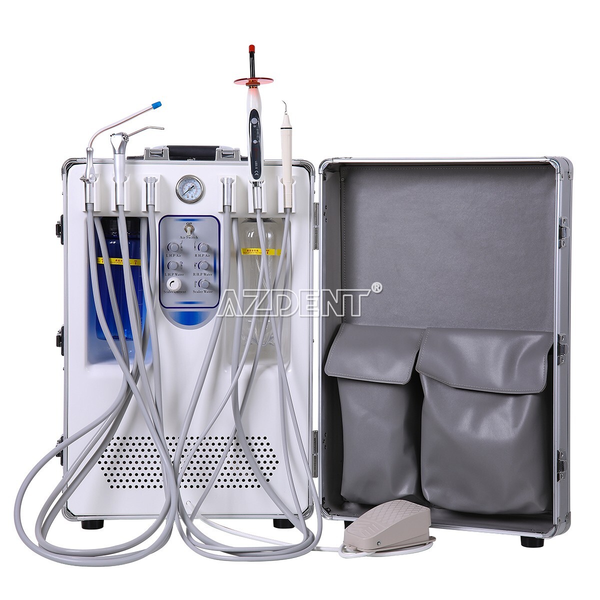 Mobile Dental Delivery Unit +Curing Light +Ultrasonic Scaler +Handpiece Kit 4h
