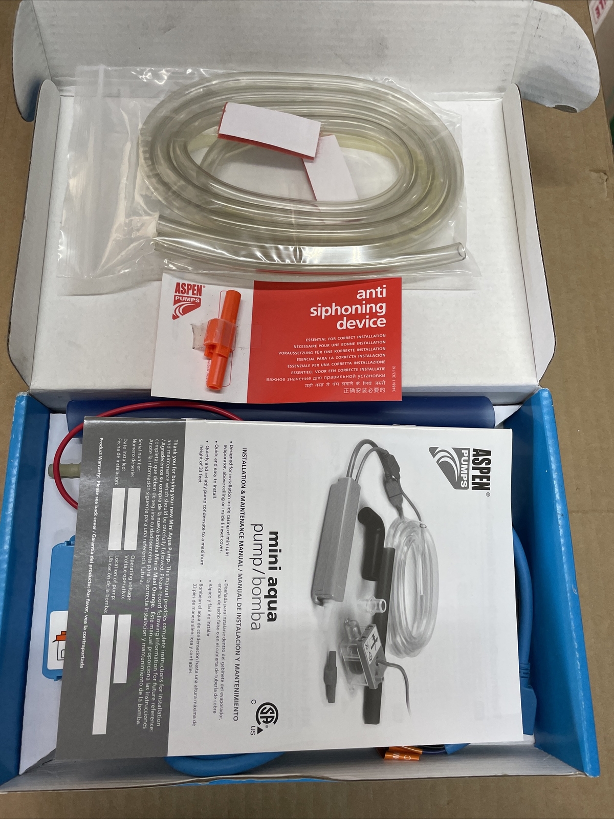 Aspen Mini Aqua 100-230V Condensate Pump- Model: RECTORSEAL 83809-NEW