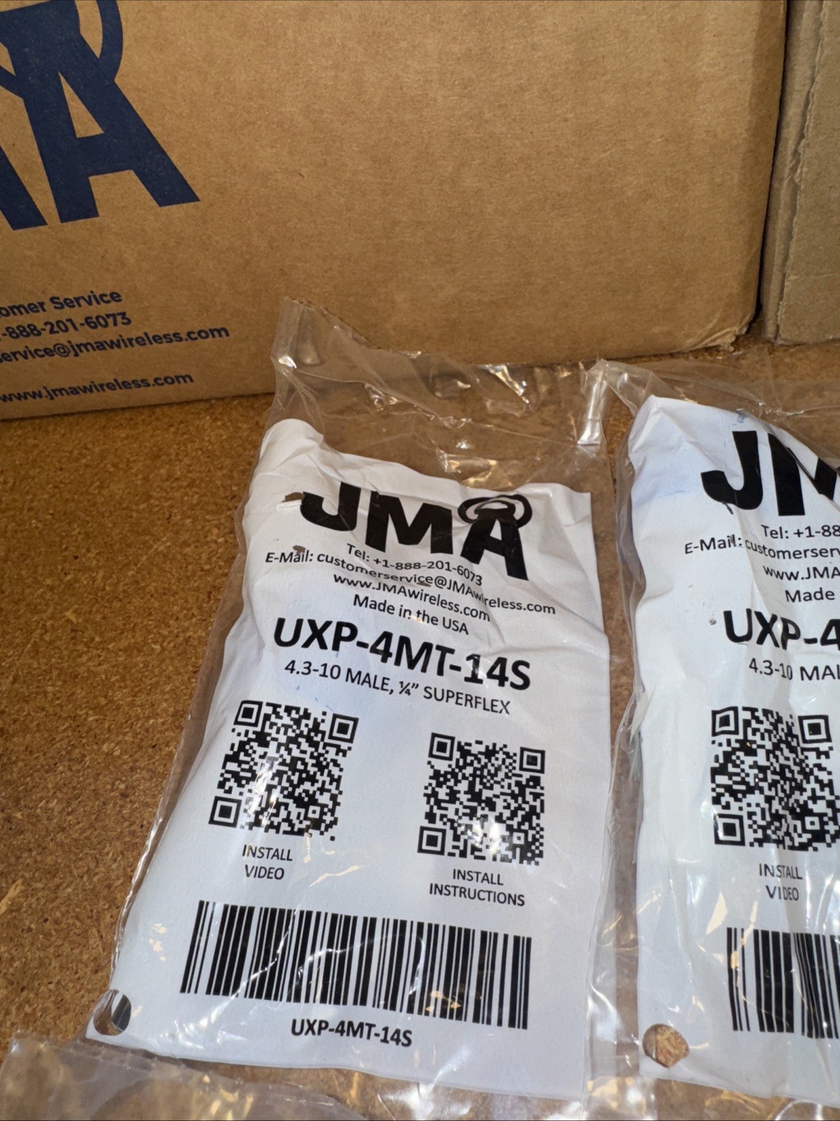 (8 pc) JMA UXP-4MT-14S 4.3-10 Male Connector 1/4″ Superflexible Cable FREE SHIP