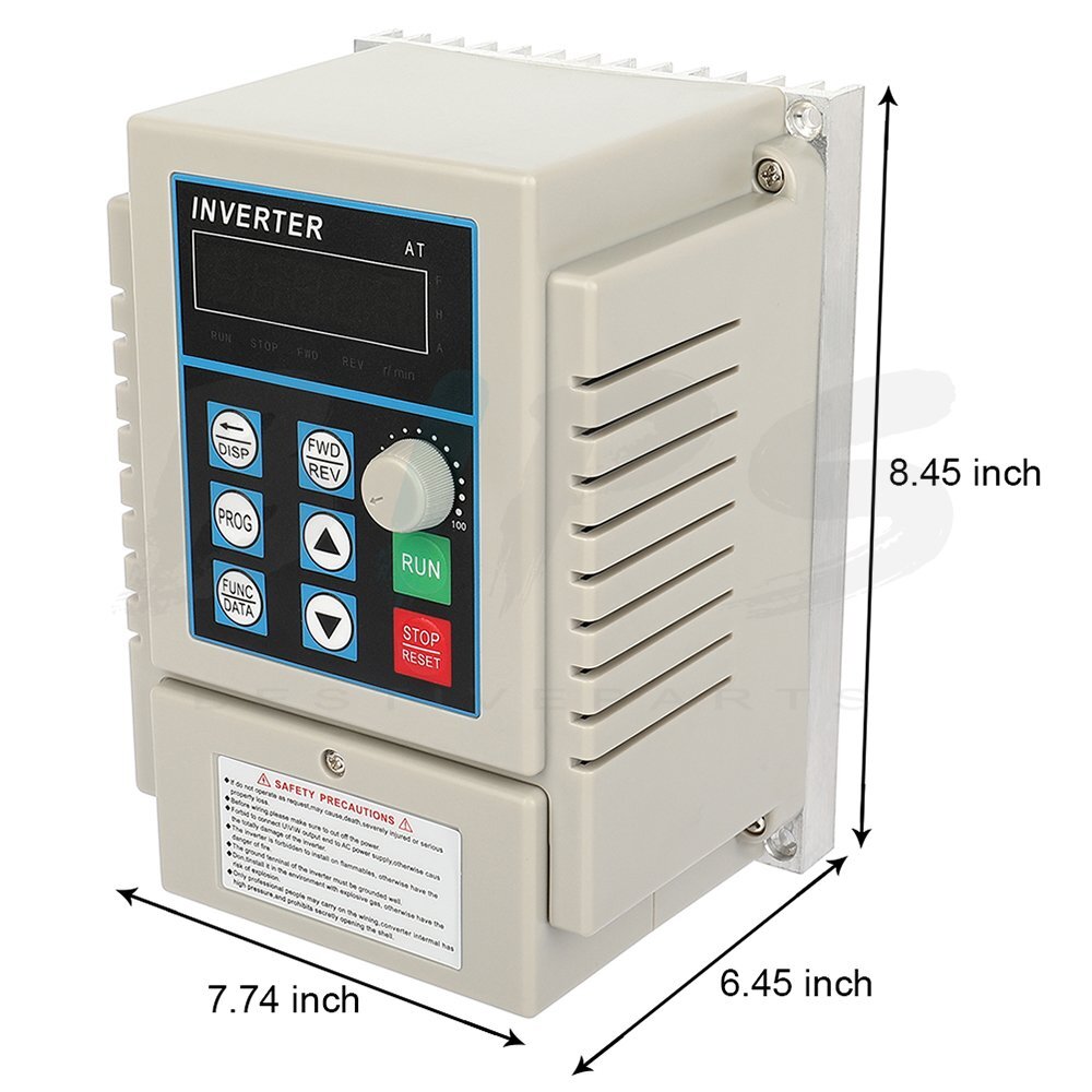 1HP 220V 0.75kw Variable Frequency Drive VFD Single to 3 Phase Speed Control
