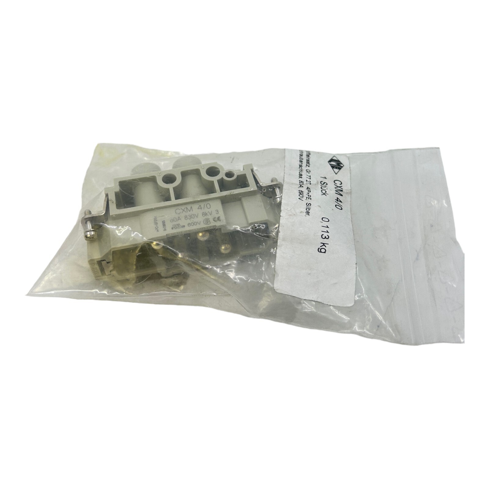 ILME Cxm 4/0 Terminal Connector 80A 8kV 4polig Protection IP20 Without Casing