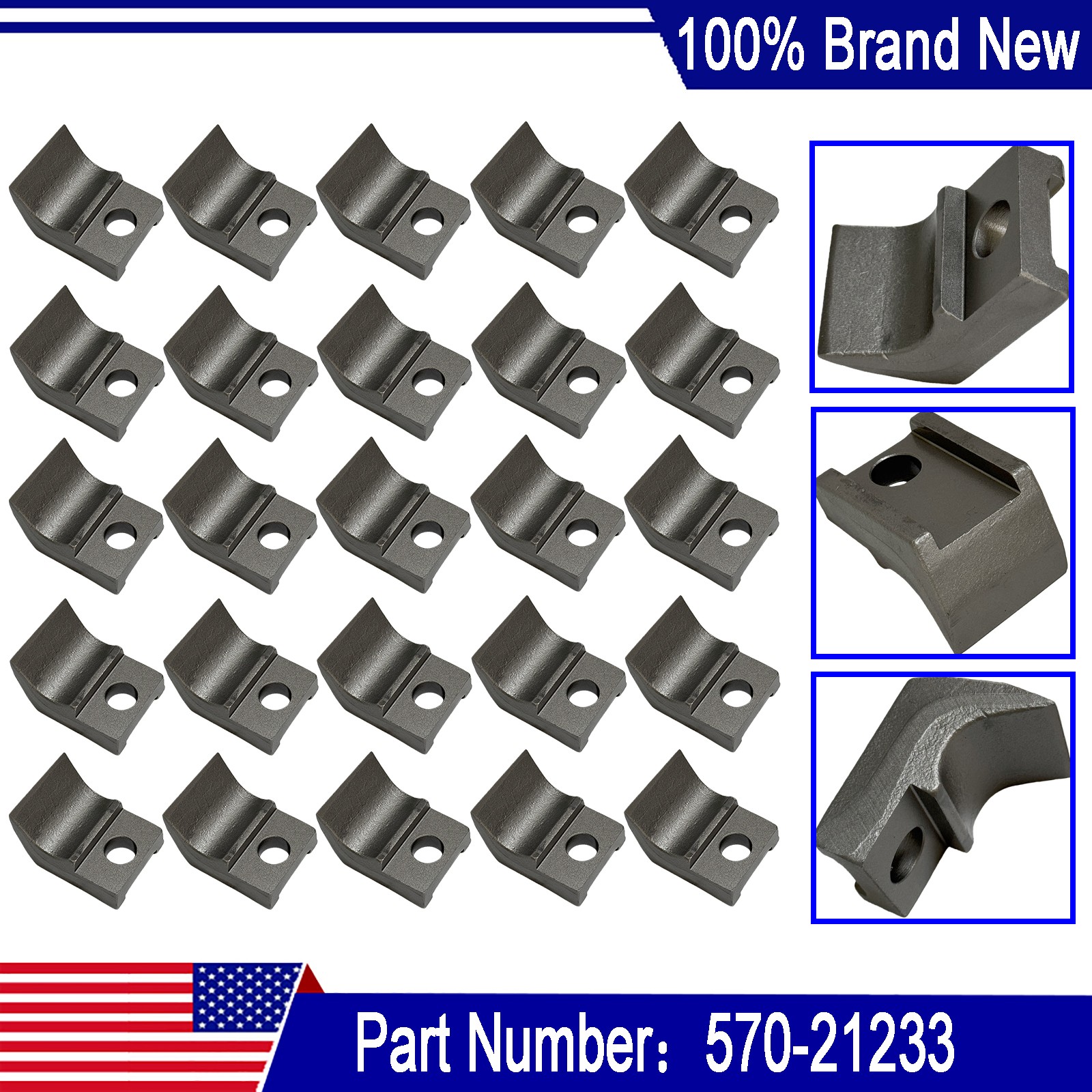 25Pcs C/3 Teeth Fits For FAE CAT Mulchers With C/3 Rotor 570-21233