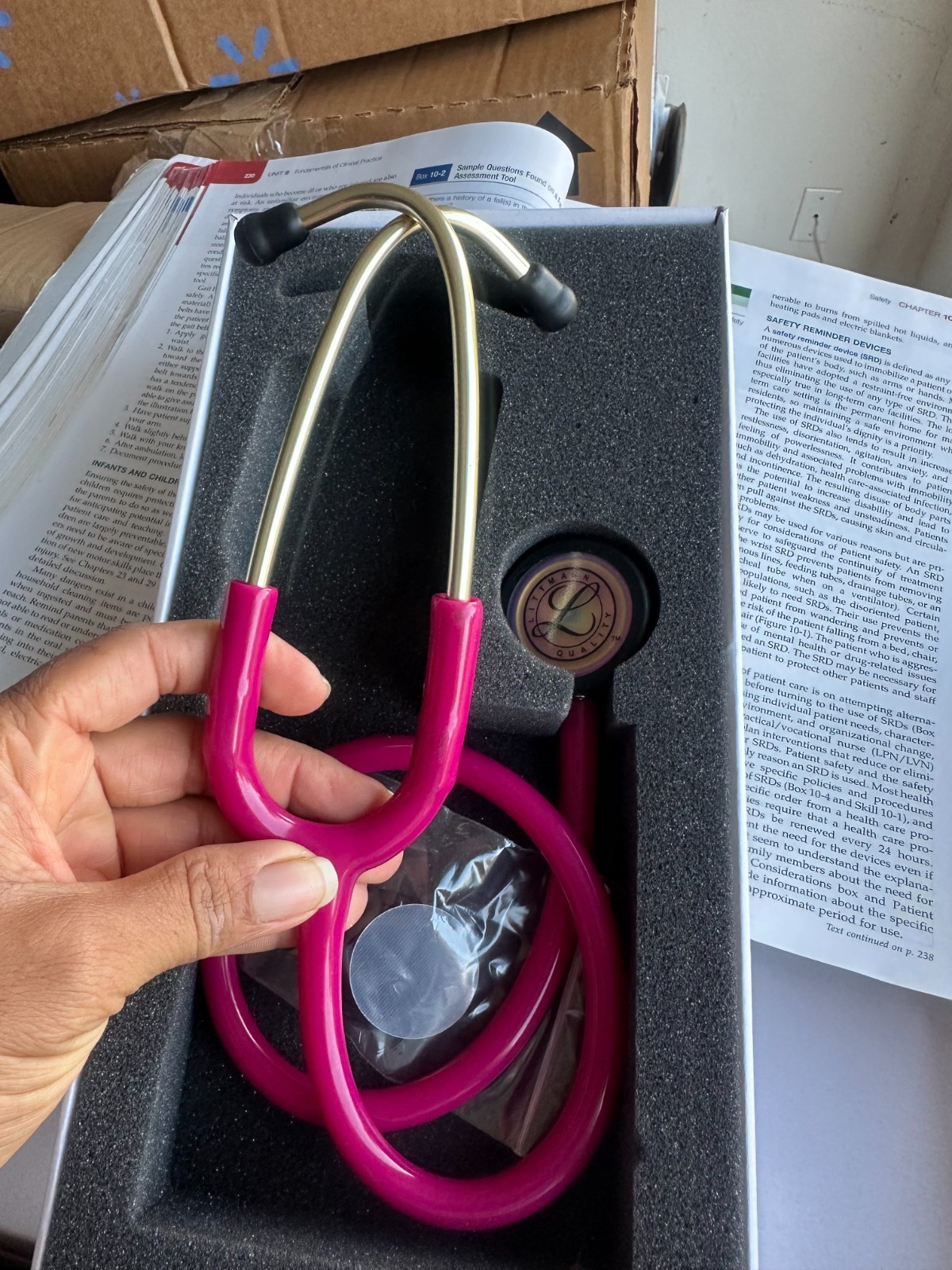 Classic Dual Head Stethoscope for Nurse Doctor Student – Raspberry Steel