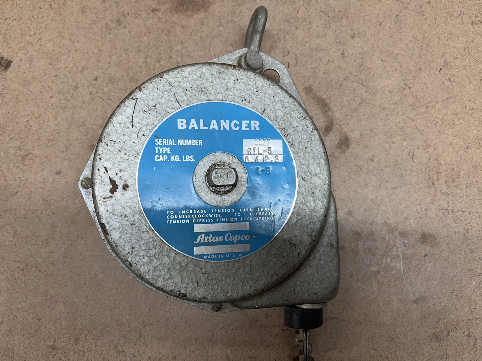 Atlas Copco Balancer Model: AIL-5 1-5lbs/0.4-2.3KG Serial #2277