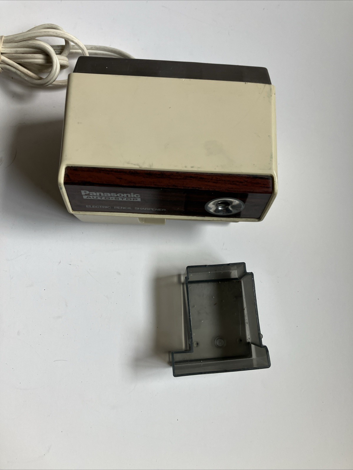 VTG Panasonic KP-110 Auto-Stop Electric Pencil Sharpener Japan Woodgrain WORKS