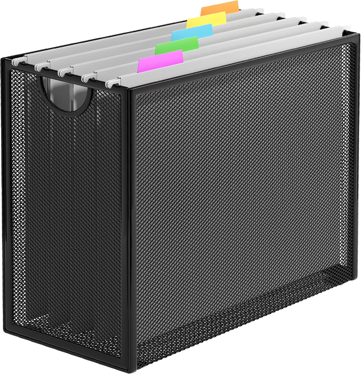 Hanging File Organizer, Letter-Size File Holder Filing Box with 5 Hanging