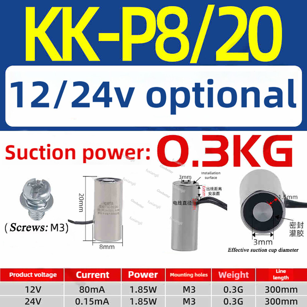 Lift Holding Electromagnet DC3V 5V 6V 12V 24V Solenoid Electro Magnet 3N-10000N