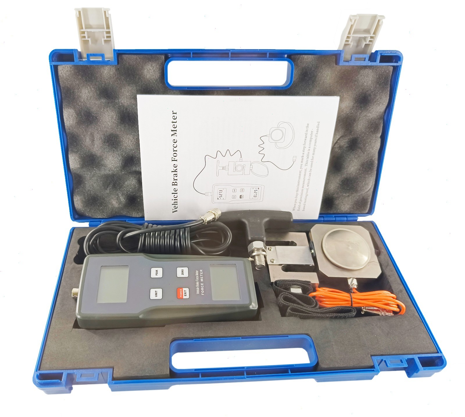 Handbrake Force Tester Gauge Meter with Accuracy ±0.5%FS ±1 Digit Unit kgf N Lbf