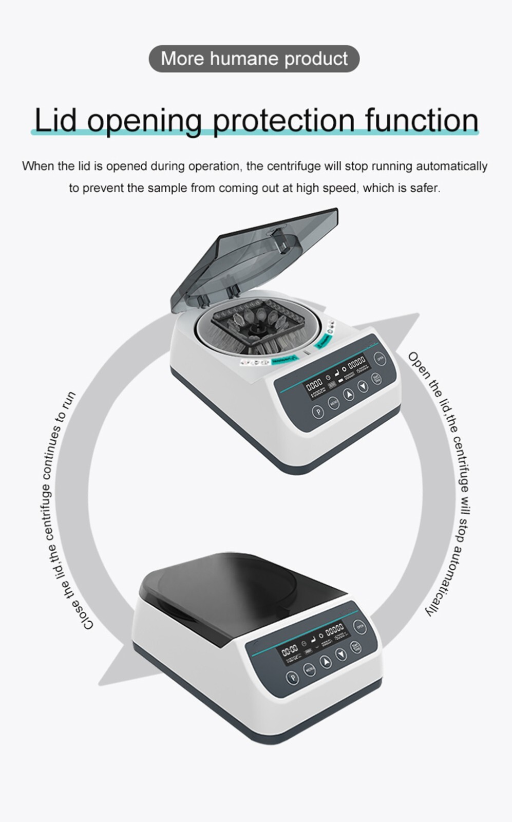 High Speed Microcentrifuge Lab Digital Centrifuge Machine for Capillary Tubes