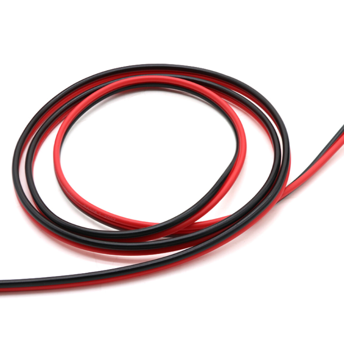 Twin 2 Core Cable 0.3mm² ~ 2.5mm² Flat Thin Wall Wire Red/Black Automotive