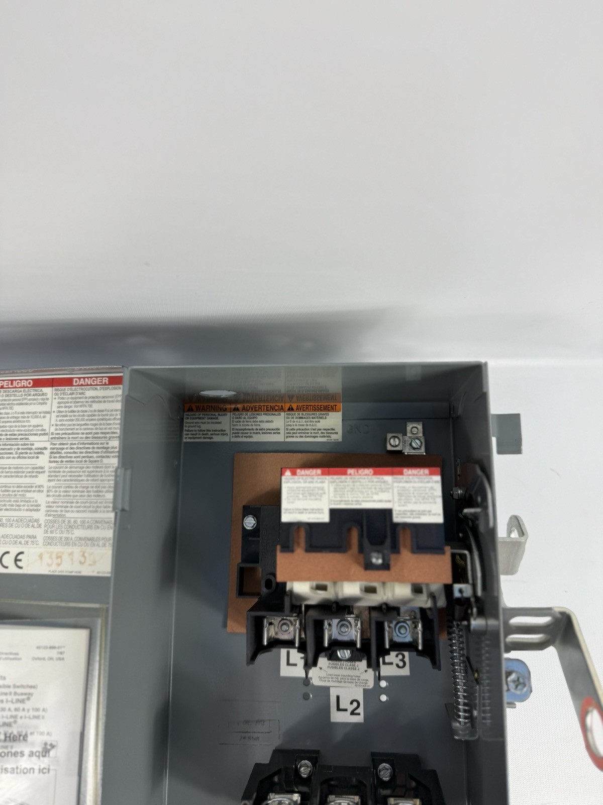 Square D I-Line PQ3603G 30 AMP 600V 3PH Fusible Busway Plug 3W, With ground, 30A