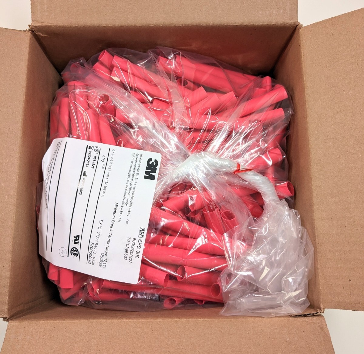400 Count 3M 3:1 EPS300 Heat Shrink Polyolefin Tubing Adhesive Glue Lined 6″ .5″