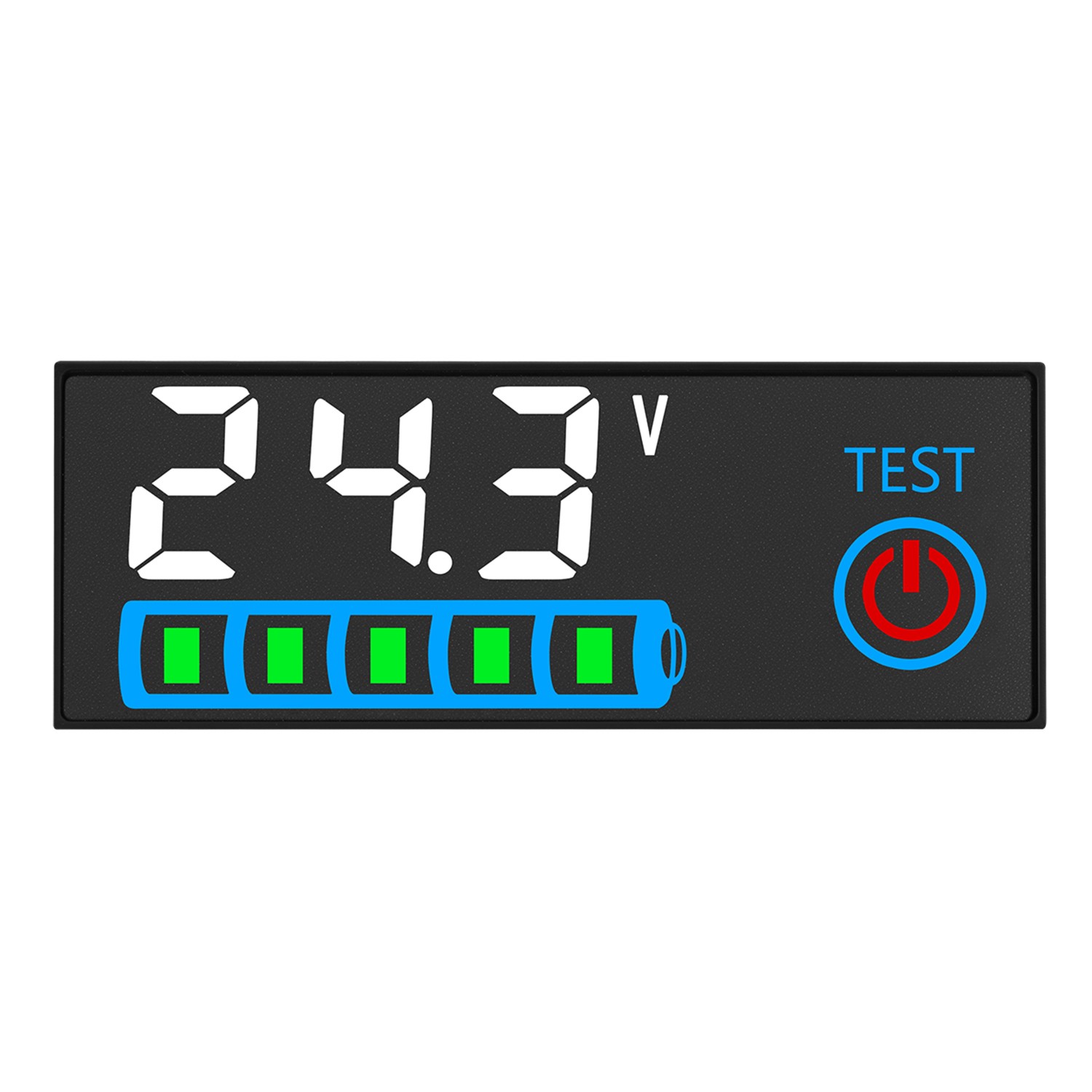LED Voltage Acid/Li-ion Battery Level Indicator Display Panel w/Power-Off Memory