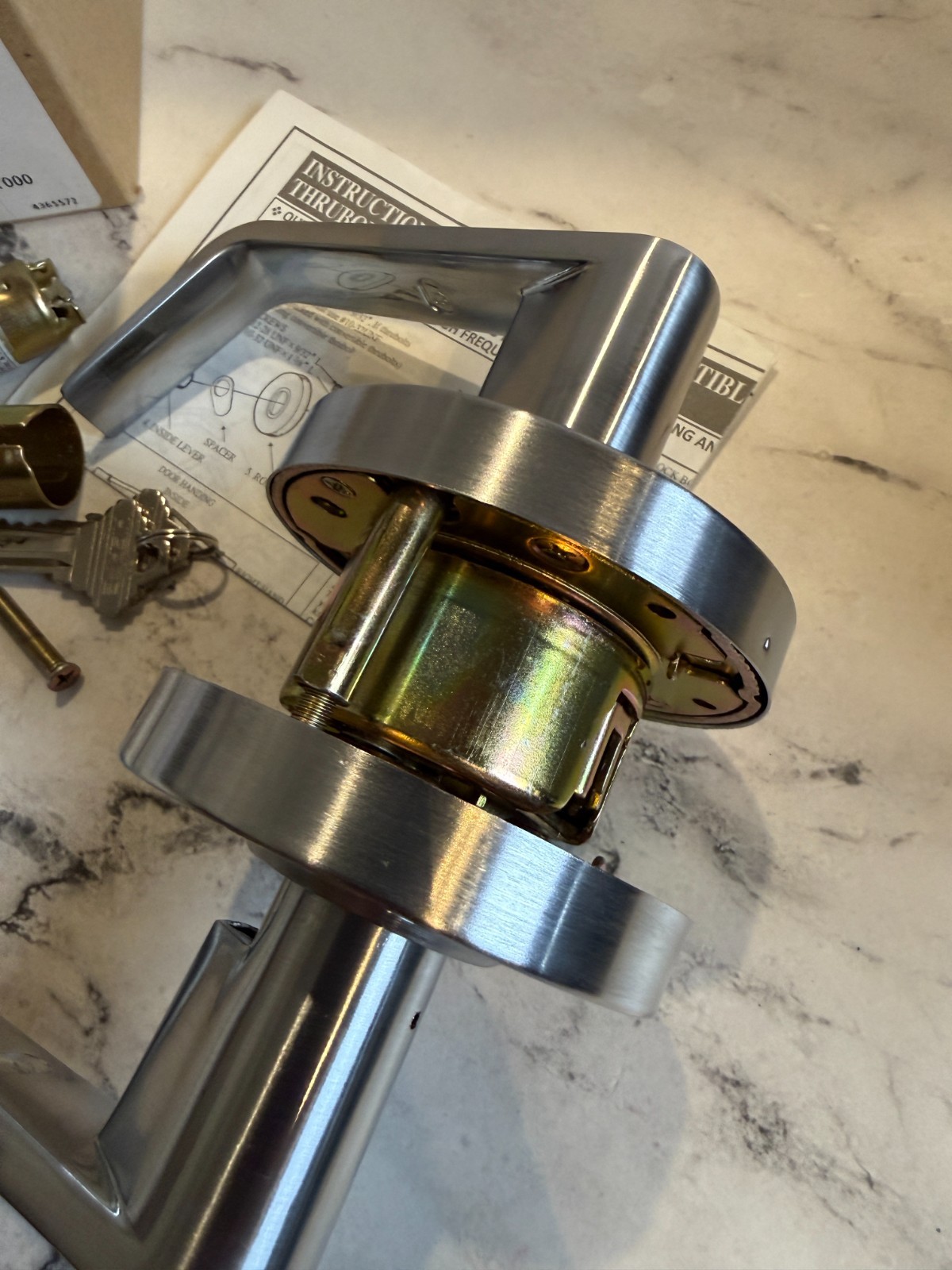 Accentra Assa Abloy 4602LN 626 AU Grade 2 Cylindrical Lever Privacy Lockset