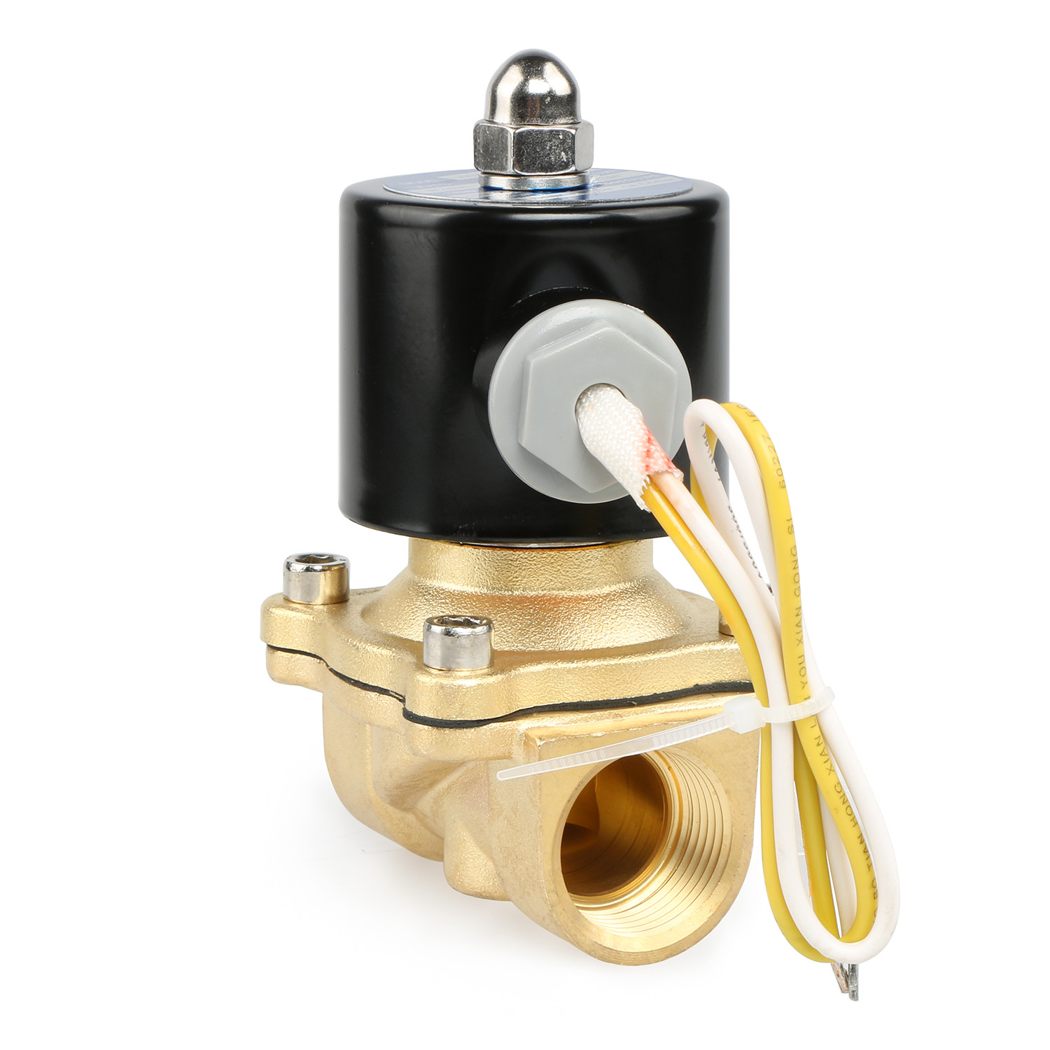 U.S. Solid Electric Solenoid Valve 3/4 inch Brass 110V AC