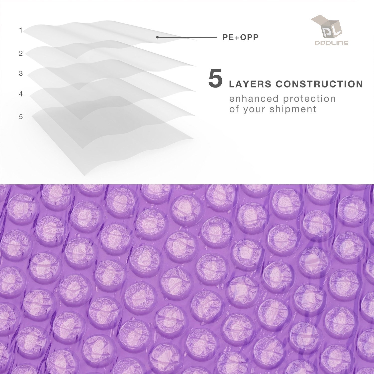 50 Purple Poly Bubble Padded Envelopes Self-Sealing Mailers 4X8 (Inner 4×7)