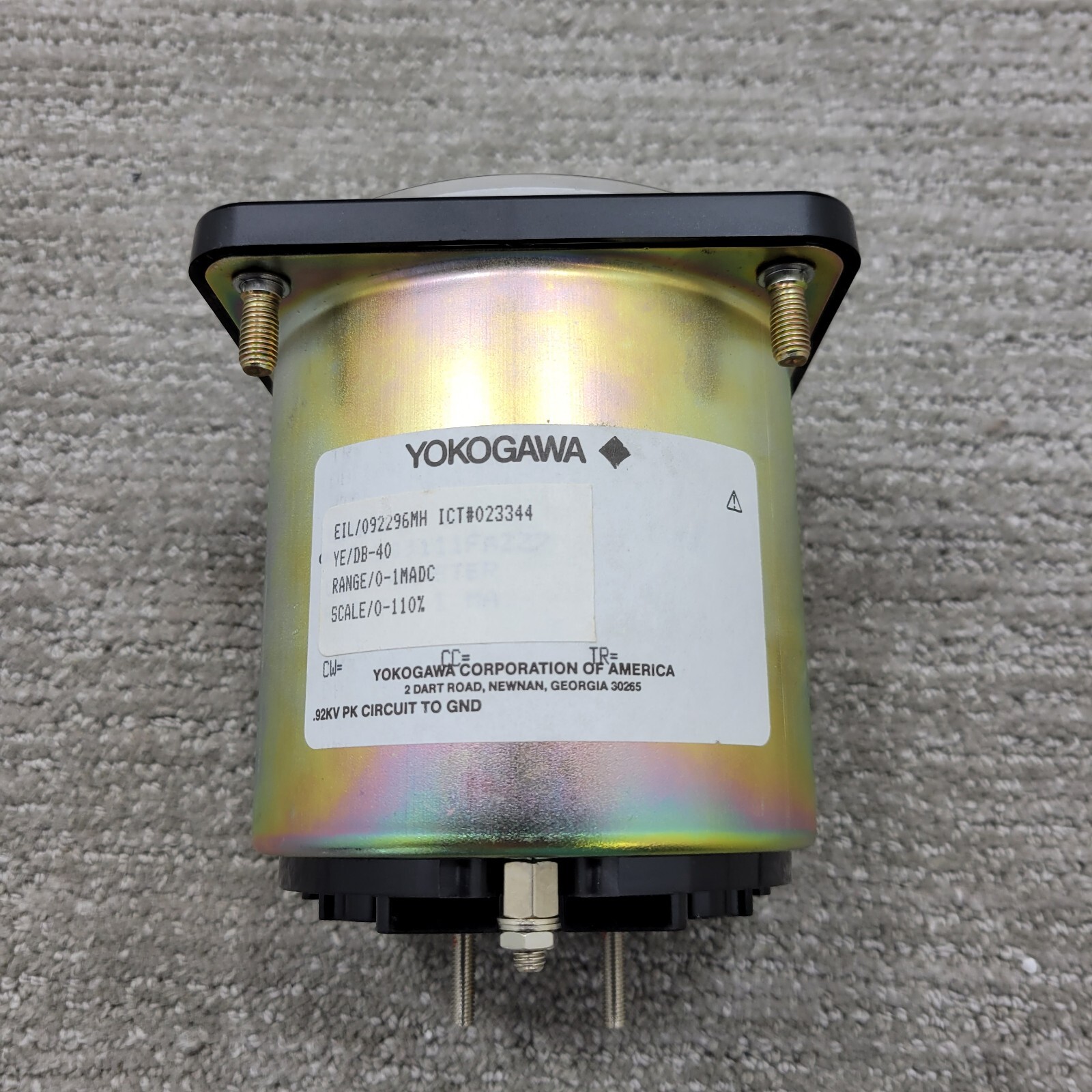 Yokogawa DB40 % Speed Meter M/YE/DB-40 R/O-1DCMA 5/0-110%/PN/081171