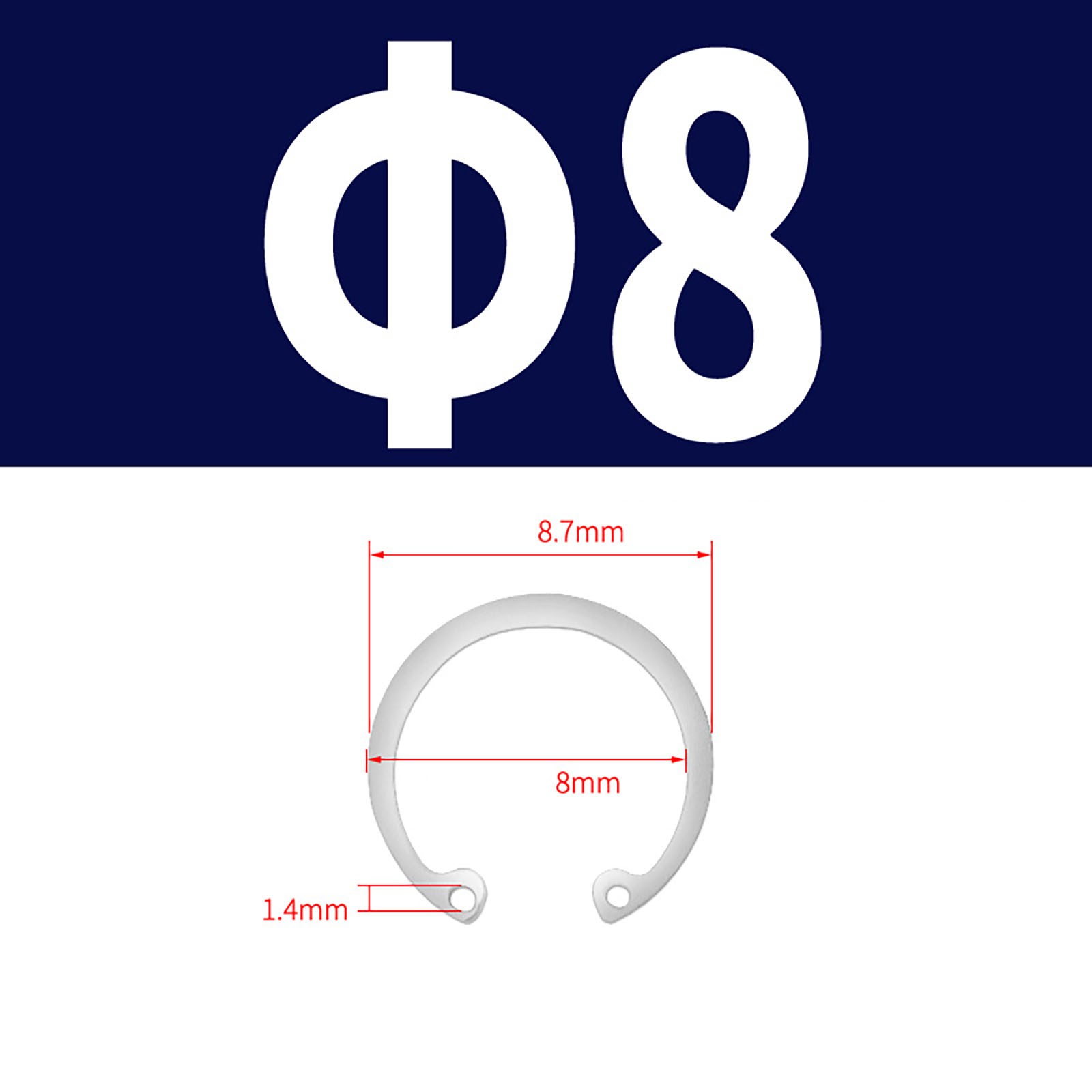 Stainless Steel E-Clips External Retaining Washers C-Clip All Size 6mm To 150mm
