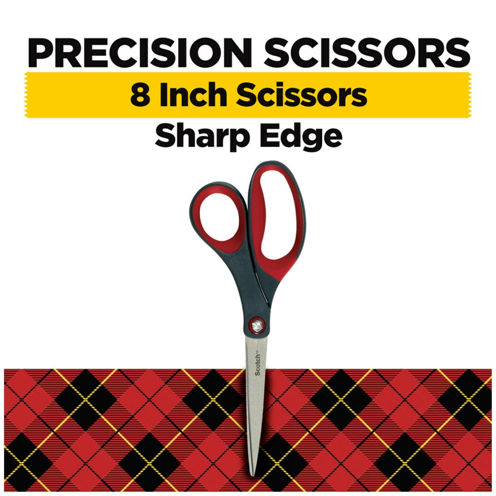 Scotch 8 Precision Scissors Great for Everyday Use 8-Inches, Assorted Colors