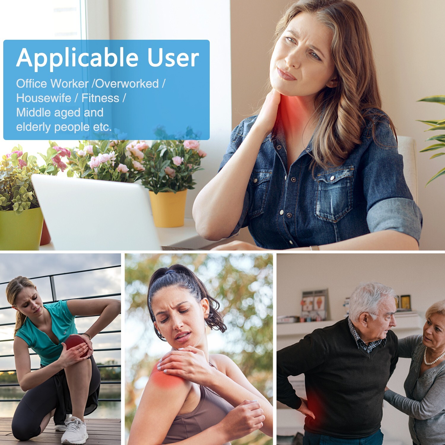 TENS EMS Unit, FDA Cleared Electronic Muscle Stimulator for Pain Relief Therapy