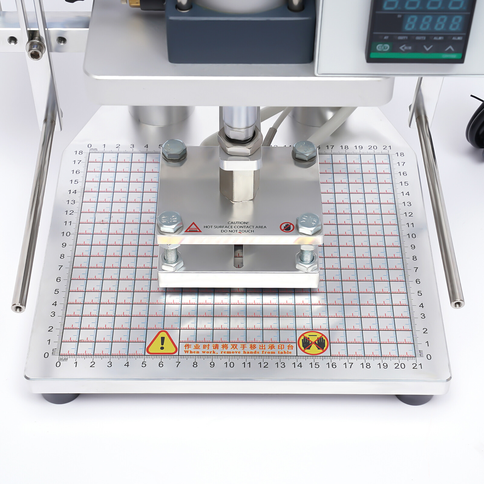 Hot Foil Stamping Machine 550W Air Pneumatic For Leather PU Logo Press 8x10cm