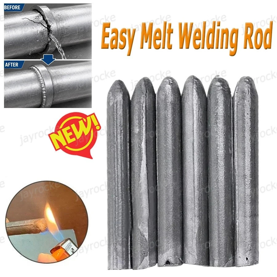 6PACK Low Temperature Universal Melt Welding Rods Lighter Rods for All Metal HOT