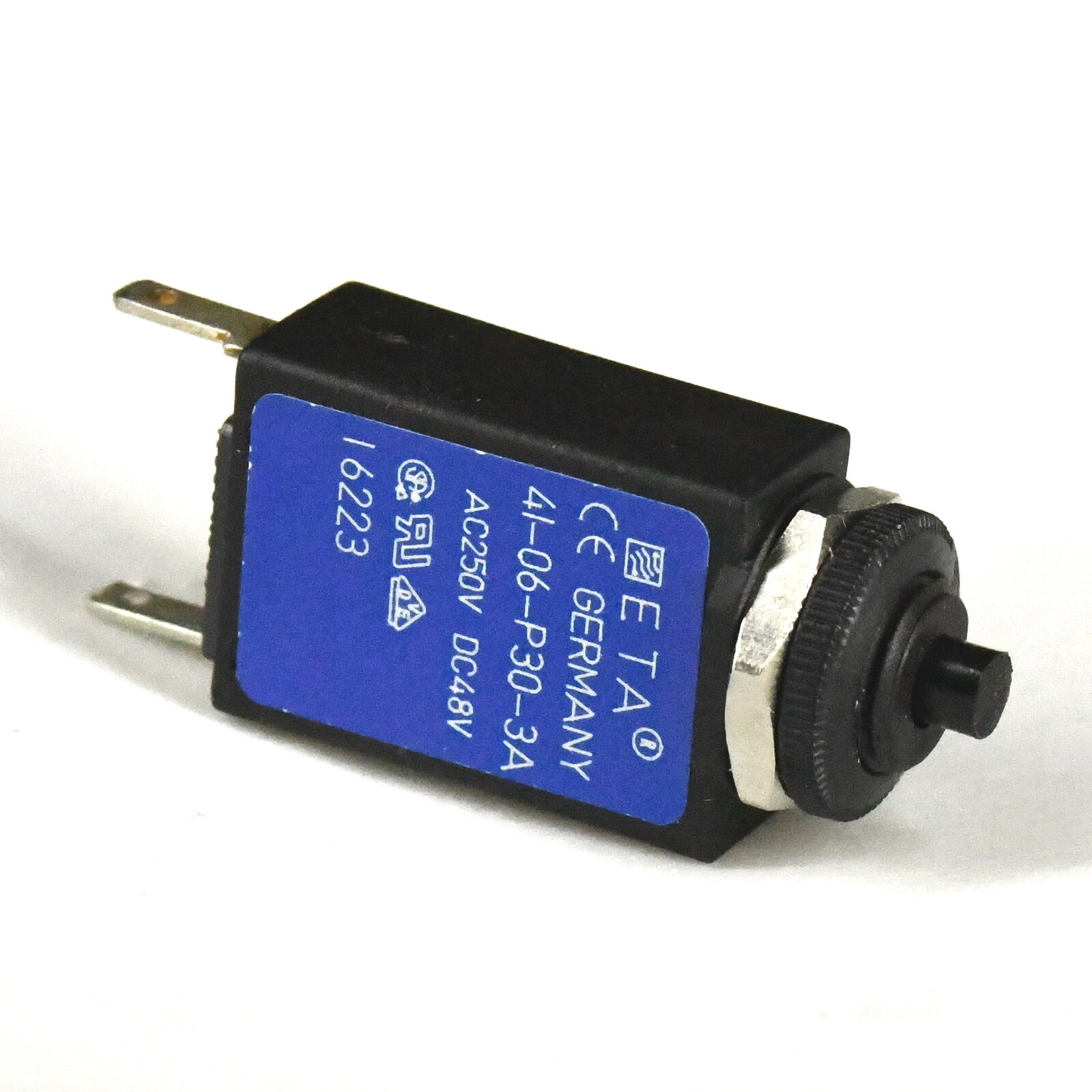 Panel Mount Circuit Breaker 3A Mini Push Button Reset ETA 41-06-P30-3A 250V